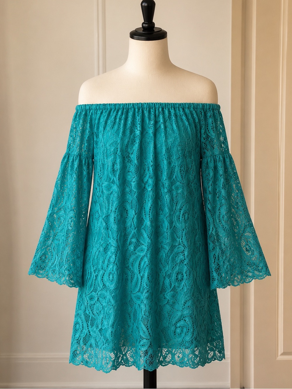 Southern Stitch Teal Lace Dress/Tunic​